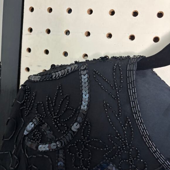 Vintage JMD Beaded Silk Jacket Black Glam Avant Garde Women’s L - Picture 6 of 8